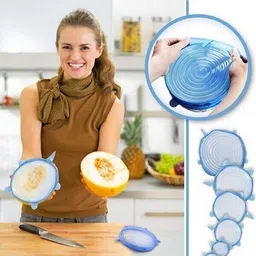 hm evotek Silicone Stretch Lids Multi Size Lids Food and Bowl Covers Dishwasher Safe K6 2.6 inch, 3.8 inch, 4.5 inch, 5.7 inch, 6.5 inch, 8.3 inch Lid Set, Pack of 6-picture-12