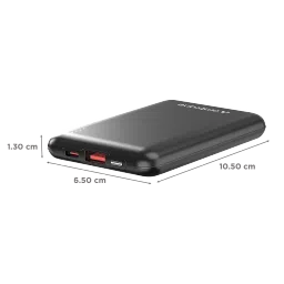 ambrane Powerlit 10000 mAh 22.5W Fast Charging Power Bank (1 Type A and 1 Type C Ports, Dual BoostedSpeed Output, Black) image 2