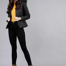 tokyo talkies Women Solid Puffer Jacket image 2