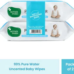 99% Pure Water Based Baby Wipes (Unscented) - Natural Plant made cloth - Super Thick Fabric ,72 Wipes Each , Pack of 2-image-37