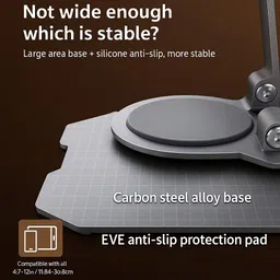 MobileYaar 360° Rotating Aluminium Foldable Tablet Stand Holder for iPad,Tablets,Smartphone Mobile Holder image 5