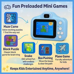 TECNOLOGIA TOYS Digital Camera with Activity Toy Birthday Gift for Kids 13MP 1080P HD Video Sports and Action Camera image 4