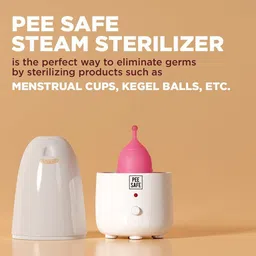 pee safe Medium Reusable Menstrual Cup (FDA Approved) & Menstrual Cup Steam Sterilizer image 4