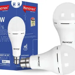 henonex 12W Rechargeable LED Bulb for Workspaces|Pck of 2 4 hrs Bulb Emergency Light-picture-14