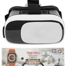 VIVIDVXR VR Box Virtual Reality Headset + T800 Ultra Smartwatch Premium Tech Set 2.4 GHz AM3 2 Core Processor Designed for Mobile-image-43