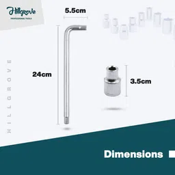 hillgrove #N/A Carry Box for Bike/Car Repair Tools Kit Single Sided Socket Wrench image 5