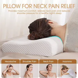 evagrow plus ?Hypoallergenic Memory Foam Solid Orthopaedic Pillow Pack of 1 (White) Memory Foam, Foam Solid Orthopaedic Pillow Pack of 1 image 2