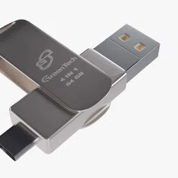GREEN TECH GT061 USB NEO DRIVE 3.0 4 in 1 USB (Lightning , Type-C, Micro V8, USB Drive 64 GB Pen Drive Compatible with Mobile, Laptop, Desktop Computer USB 3.0 Metal Case image 3