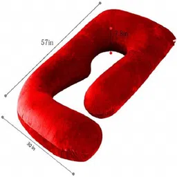 jojo Polyester Fibre, Microfibre Pregnancy Pillow Pack of 1 Solid j shape pregnancy pillow image 5