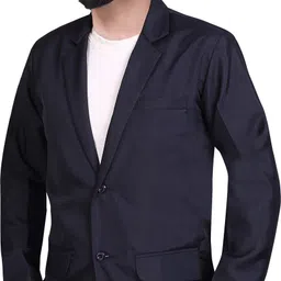 abc garments Men Solid Single Breasted Casual Blazer image 3