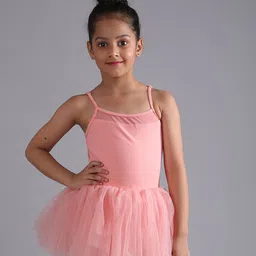 The Dance Bible Girls Sleeveless Cotton Fit And Flare Mini Leotard Tutu Dress-image-59