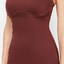 Trendyol Strapless Cotton Mini Bodycon Dress image 2