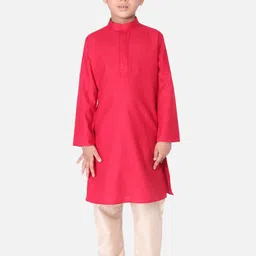 TABARD Boys Red Pathani Kurta-picture-13