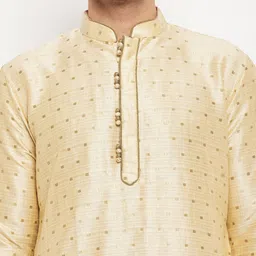 VASTRAMAY Men Woven Design Jacquard Kurta image 4