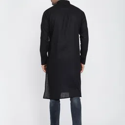 ROYAL KURTA Men Black Kurta image 4