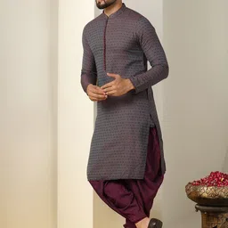 KISAH Ethnic Motifs Woven Design Jacquard Regular Kurta image 2