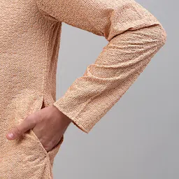 Jompers Embroidered Mandarin Collar Kurta image 3