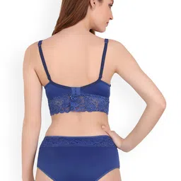 CURWISH Navy Blue Solid Bikini Briefs image 2