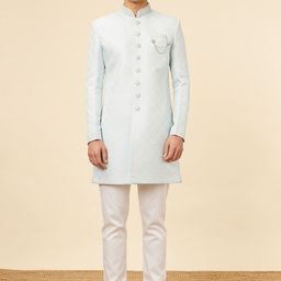 Manyavar Self-Design Indo Western Sherwani Set-picture-21