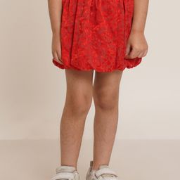 Creative Kids Girls Printed Velvet Balloon Mini Skirt-picture-5