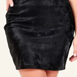 Leather Retail Pencil Mini Skirt-picture-42