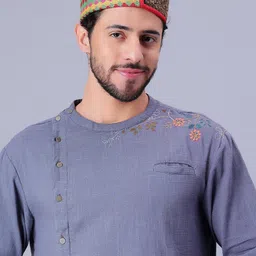 Bharatasya Men Self Design Acrylic Himachali Cap image 1