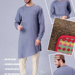 Bharatasya Men Self Design Acrylic Himachali Cap image 4