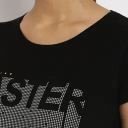 appulse Women Set of 3 Black Printed Slim Fit Running T-shirt image 3