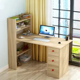 kawachi Professor Office Table in Intel Beige Finish-picture-34