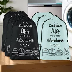 Kuber Industries Grey & Black 6 Pieces Printed Multi-Utility Organisers-picture-38