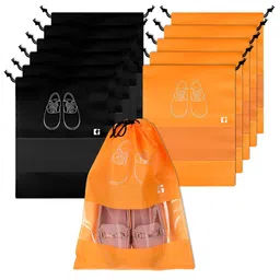 Kuber Industries 12 Pcs Non-Woven Shoe Cover Bags with Transparent Window-picture-26