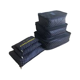 HOUSE OF QUIRK Blue 6 Pieces Printed Regular Multi-Utility Organisers-picture-40