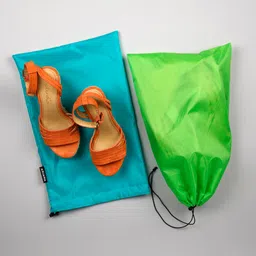 Ariana Teal Green & Light Green Set Of 2 Solid Shoe Organisers-image-69