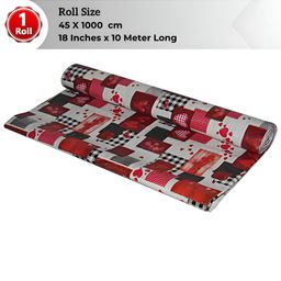 Dakshya Industries Red & White Printed Water Resistant Shelf Liner Organiser-picture-8