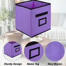 Kuber Industries Purple 4 Pieces Regular Drawer Organiser image 2