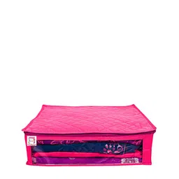 atorakushon 2-Pcs Pink Reusable Saree Wardrobe Organisers image 5