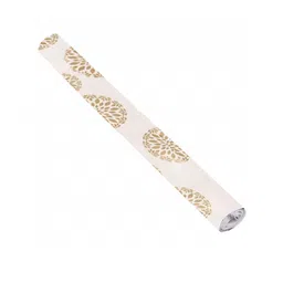 Kuber Industries White & Brown Rose Design Cabinet Shelf Mat image 2