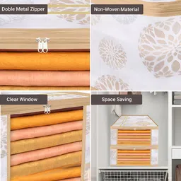 Kuber Industries White 12 Pieces Printed Drawer Organiser image 5