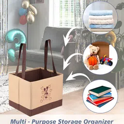 Kuber Industries Brown & Beige 2 Pieces Printed Water Resistant Multi-Utility Organisers image 4