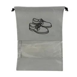 Kuber Industries Transparent & Grey 12 Pieces Shoe Printed Organizer image 5