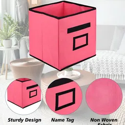 Kuber Industries Pink & Brown 4 Pieces Multi-Utility Organisers 33 Ltr image 3