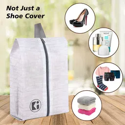 Kuber Industries Grey 12 Pieces Printed Shoes Organiser image 5