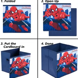 Kuber Industries Navy Blue 4 Pcs  Regular Drawer Organisers Storage Box image 2