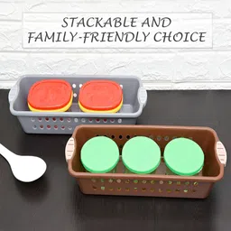 Kuber Industries Peach-Coloured 3 Pieces Textured Multi-Utility Organisers image 4