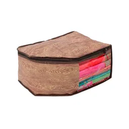 Kuber Industries Pack of 6 Wooden Printed Non-Woven Blouse Organizer image 3