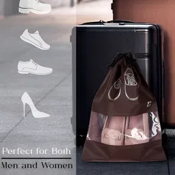 Kuber Industries 12 Pcs Non-Woven Shoe Cover Bags with Transparent Window image 2