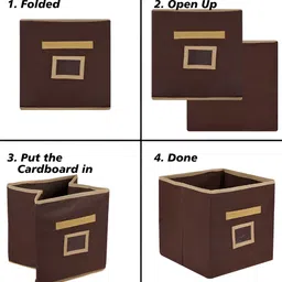 Kuber Industries Black & Brown 4 Pieces Regular Multi-Utility Organiser image 3