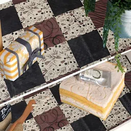 Dakshya Industries Brown & Cream Printed Water Resistant Shelf Liner Organiser image 4