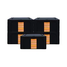 Kuber Industries Grey 5 Pieces Steel Frame Garments Underbed Drawer Organiser 24 Liter image 4