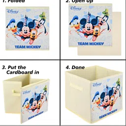 Kuber Industries Cream Coloured Disney Printed 2 Pcs Multi-Utility Organisers 33 Ltr image 2
